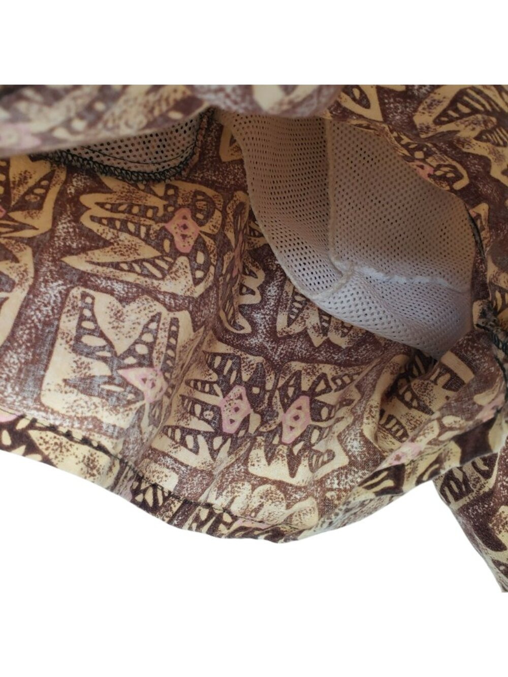 Vintage 1990s Mervyns Cheetah Brand Swim Shorts Mesh Lined Brown Print Retro - Picture 11 of 11